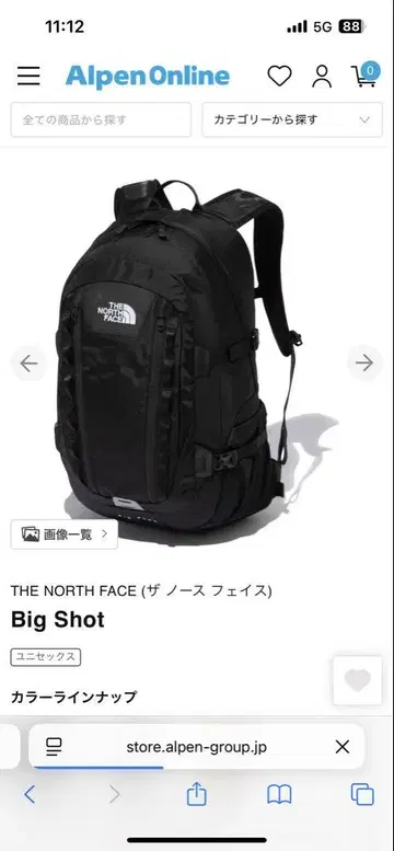 THE NORTH FACE 빅 샷 블랙