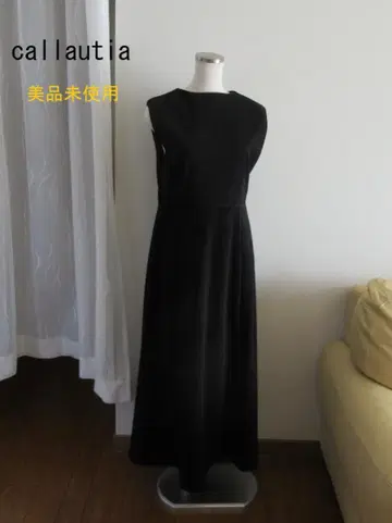 callautia 블랙 슬리브리스 롱 원피스 택 포함 미사용품