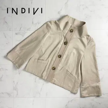 새상품급 INDIVI 숏 자켓 베이지 사이즈 40*QC976