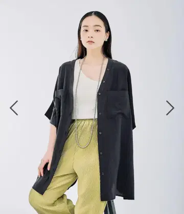 LEPSIM 렙심 V넥 BIG 셔츠 튜닉 SS2 블랙