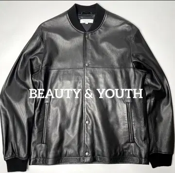 (새상품급) BEAUTY & YOUTH 가죽 자켓 양가죽