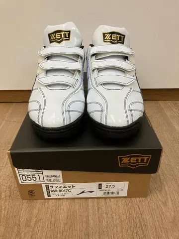 ZETT 트레이닝 슈즈 27.5cm 화이트 x 네이비