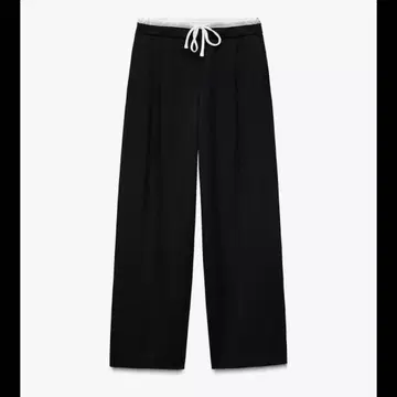 ZARA 더블 허리밴딩 와이드 레그 팬츠 XS