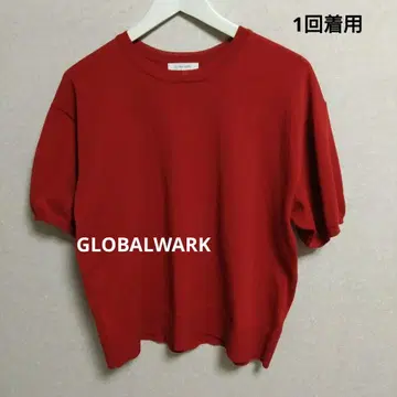 GLOBAL WORK 반팔T셔츠 L 레드