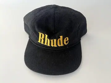 Rhude 코듀로이 캡 블랙
