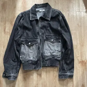 블랙 데님 자켓
