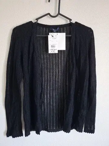 ROPE 가디건 블랙 메쉬 M