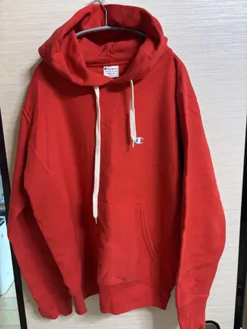 Champion Reverse Weave 후드티 M 레드