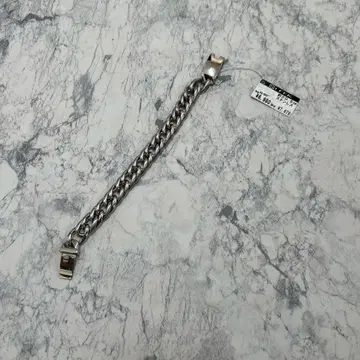실버 스테인리스 체인 팔찌 약 20.5cm