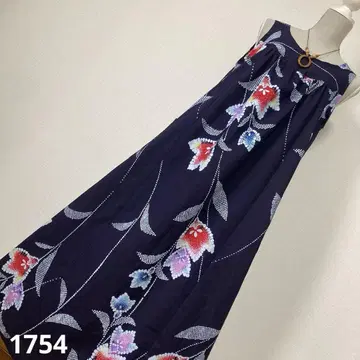 유카타 리메이크 원피스 1754 유카타 옷감 넉넉한 원피스 롱 기장