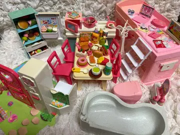 리카짱 하우스 가구 잡화 세트 음식 지우개 포함