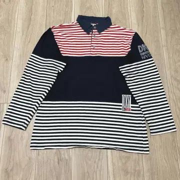 DKNY 피케 셔츠 스트라이프 긴팔 12 트리콜로르 캐주얼
