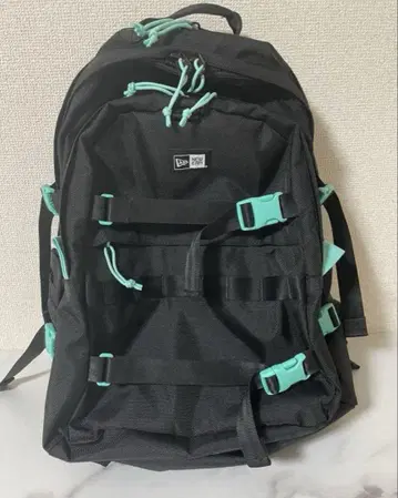 NEW ERA 커리어 팩 35L 블랙/민트 블루 백팩 뉴에라