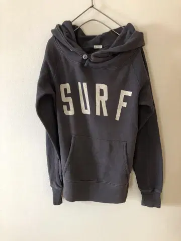 그레이 SURF 로고 후드 부착 후드티 M 사이즈