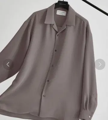 UNITED TOKYO 오픈 카라 셔츠 베이지 오픈 카라 셔츠