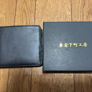 블랙 가죽 접이식 지갑 블랙 심플 부드러운