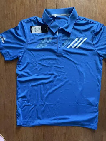 adidas 파랑 피케 셔츠 스트라이프