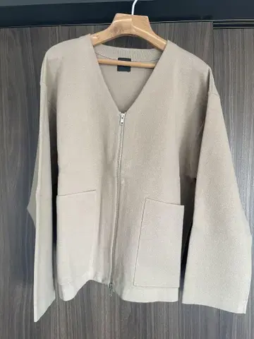 Spick & Span 노카라 가디건 베이지