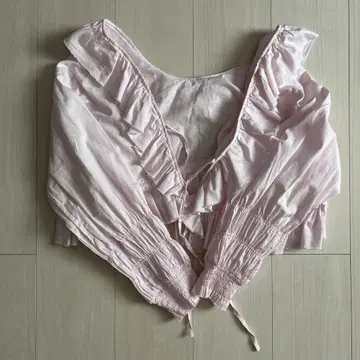 1회 사용 미사용에 가까움 니코앤드 프릴 볼레로 블라우스 핑크 완판