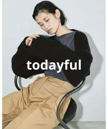 todayful 볼륨 니트 슬리브 블랙