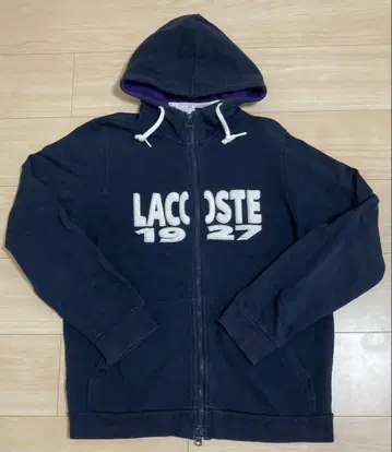 LACOSTE 라코스테 긴팔 집업 후드티 네이비