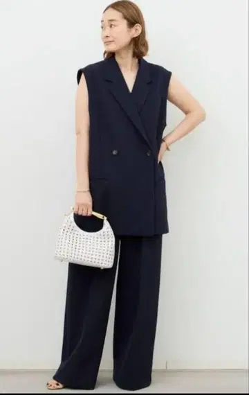 Deuxieme Classe W 크로스 롱 베스트, 팬츠