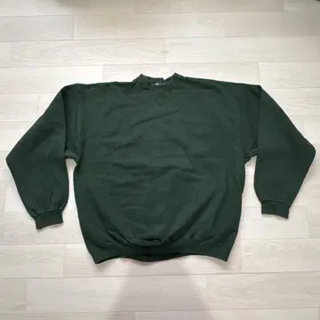 90s TULTEX 그린 무지 맨투맨 HEAVY WEIGHT XL