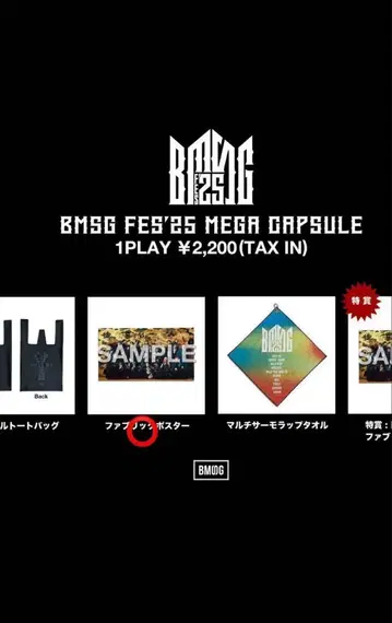 BMSG BMSGFES 메가 캡슐 가챠 패브릭 포스터