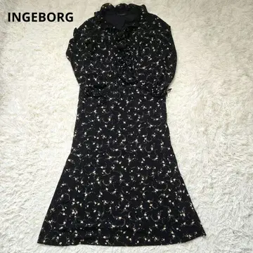 잉게보그 프릴 롱 원피스 꽃무늬 원피스 S