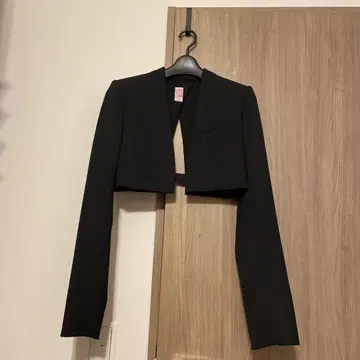 fetico 블랙 노카라 긴팔 자켓