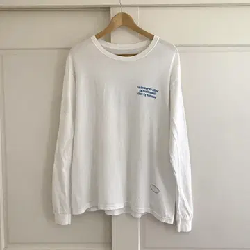 TANGTANG SLOGAN 프린트 롱 슬리브 티셔츠 화이트 L