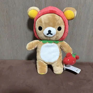 리락쿠마 봉제 인형 딸기