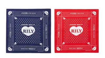 이마이치 류지 RILY 하트 로고 반다나 레드 네이비 세트