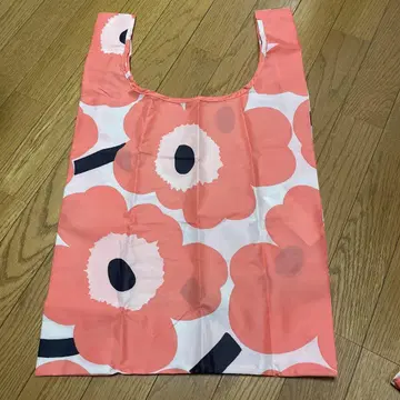 marimekko 꽃무늬 에코백 핑크
