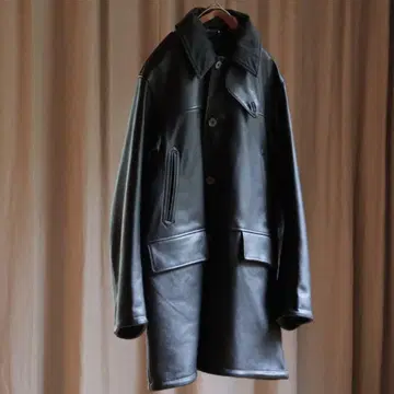 MAATEE&SONS 23AW LAMB LEATHER CAR COAT