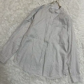 그린 레이블 릴랙싱 노카라 셔츠 화이트 M