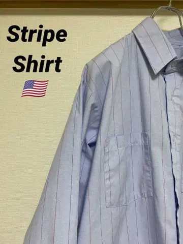 80s 90s 브룩필드 스트라이프 셔츠 빈티지 USA 구제 의류