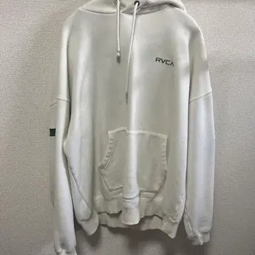 RVCA 화이트 후드 부착 후드티