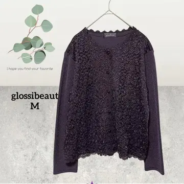 glossibeaut [ M ] 다크 퍼플 긴팔 미세스 레이스 f1246