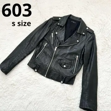 603 미드 웨이스트 램 가죽 라이더스 S