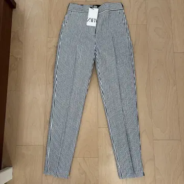 ZARA 스트라이프 캐주얼 팬츠 허리밴딩