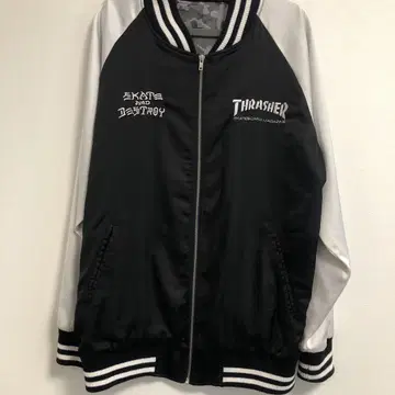 THRASHER 스카잔 블랙/화이트