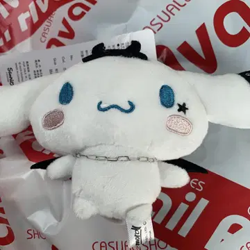 데빌 시나모롤 봉제 인형 키체인 시마무라 아베일 산리오