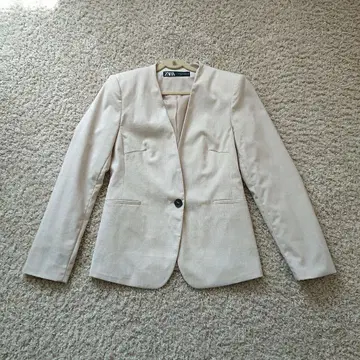 ZARA 노카라 자켓 베이지