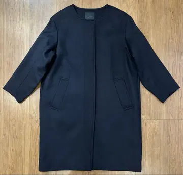Spick & Span 프론트 ZIP 칼라리스 코트 블랙 34