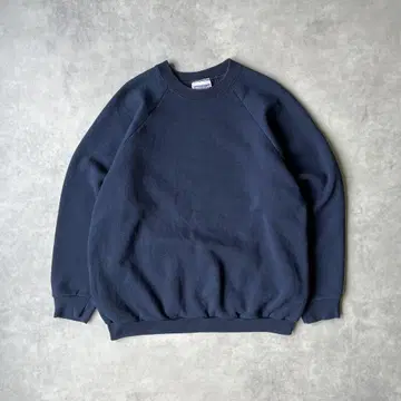 90s 프룻 오브 더 룸 래글런 맨투맨 플레인 무지