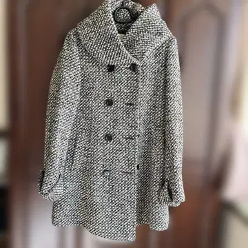 PAGEBOY 트위드 더블 브레스트 코트
