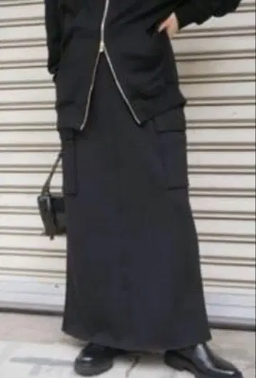 AP STUDIO Warm Sweat Cargo Skirt 블랙 38
