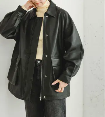 items URBAN RESEARCH 페이크 가죽 자켓 블랙