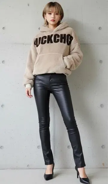 제이다 GYDA SLICK CHICK 에코 퍼 후드티